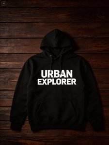 Unisex black hoodie