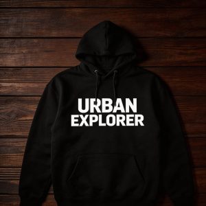 Unisex black hoodie