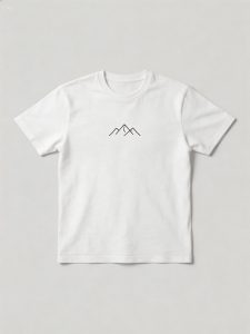 Minimalist white mens T-shirt
