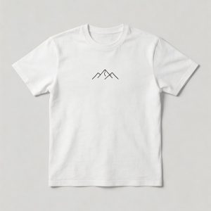Minimalist white mens T-shirt