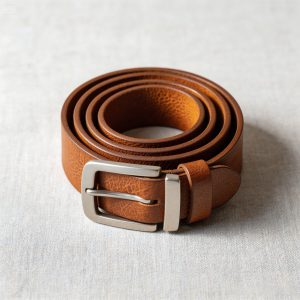 Classic brown leather belt