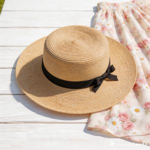 Women wide brim straw sun hat